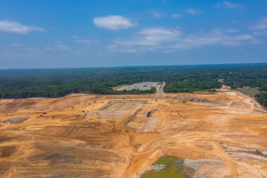 land cleared for construction