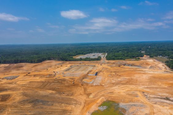 land cleared for construction