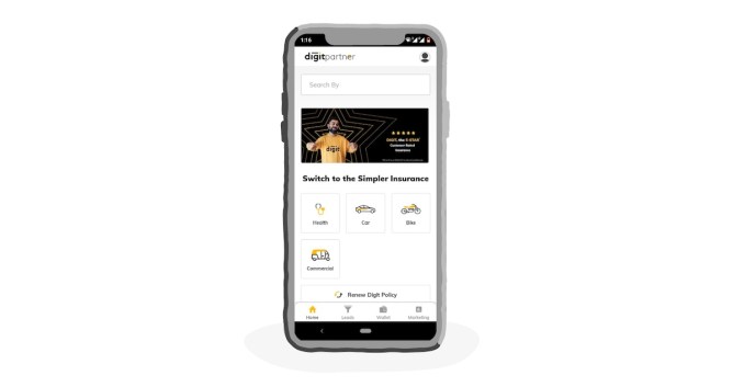 mobile phone app displyed