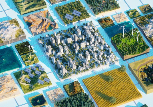Future city with renewable energy and microgrids