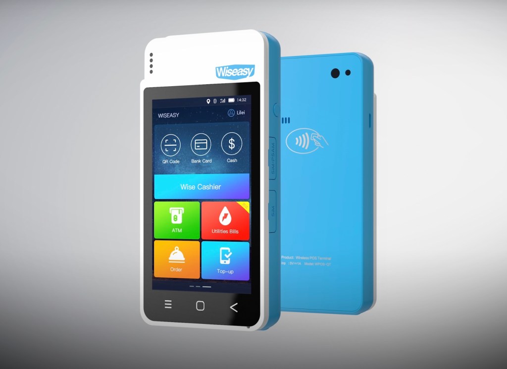 Wiseasy handheld payment terminal running Android
