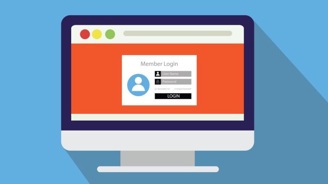 illustration depicting passwords