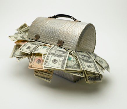 Lunch Bucket full of money