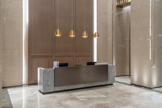 front desk in modern office