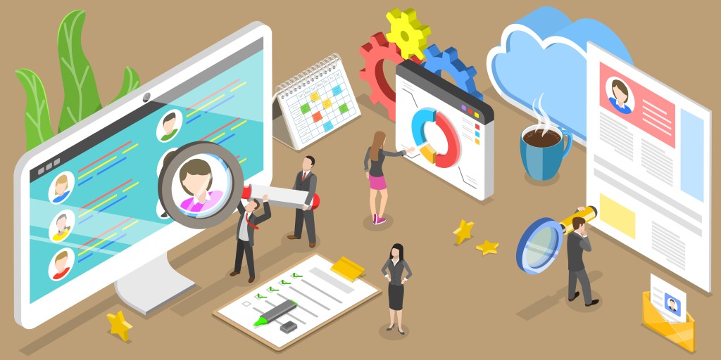 Illustration conveying customer experience management.