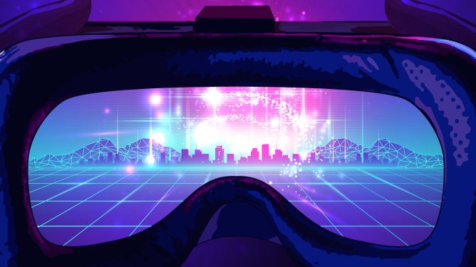 VR glasses looking into the metaverse