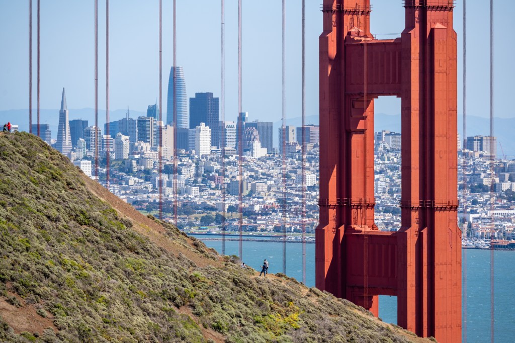 Golden Gate Bridge and San Francisco downtown