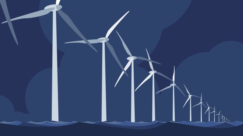 illustration of wind farm