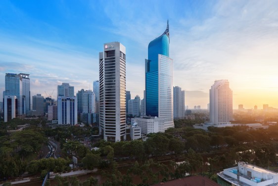Jakarta business district with iconic BNI building, used in post about AC Ventures' new fund