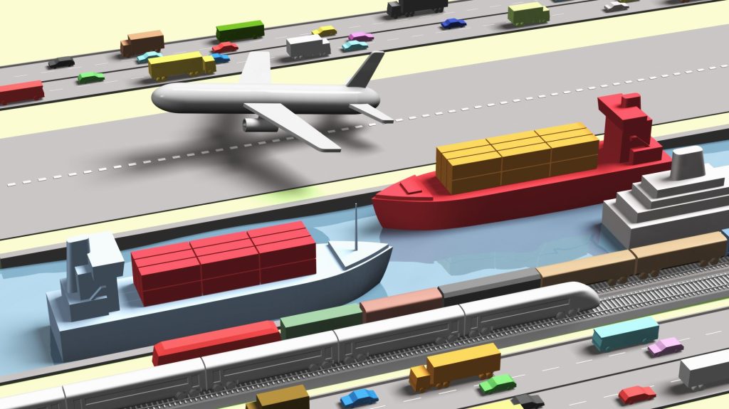 illustration depicting the supply chain