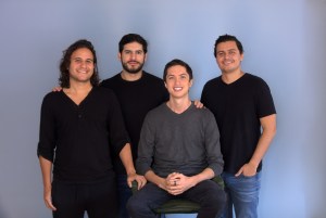 An image of Sebastian Salazar, Santiago Rodriguez, Javier Lozano & William Duran (Co-Founders at Minteo). Image Credits: Mariana Reyes