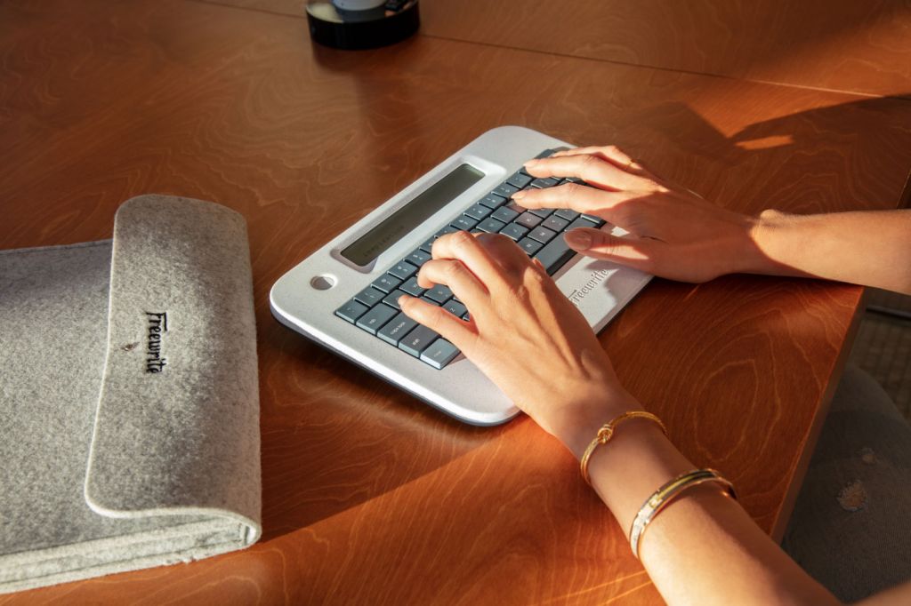 typing on keyboard
