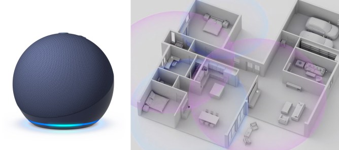 Amazon Echo Eero next to home model