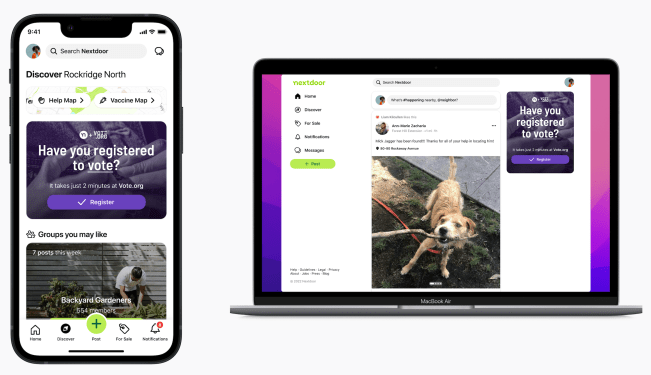 Nextdoor and Vote.org partnership