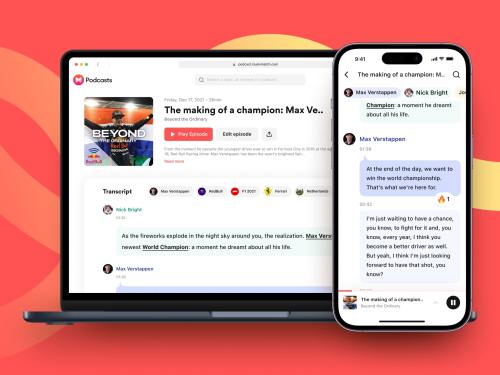 Musixmatch screens on laptop and mobile