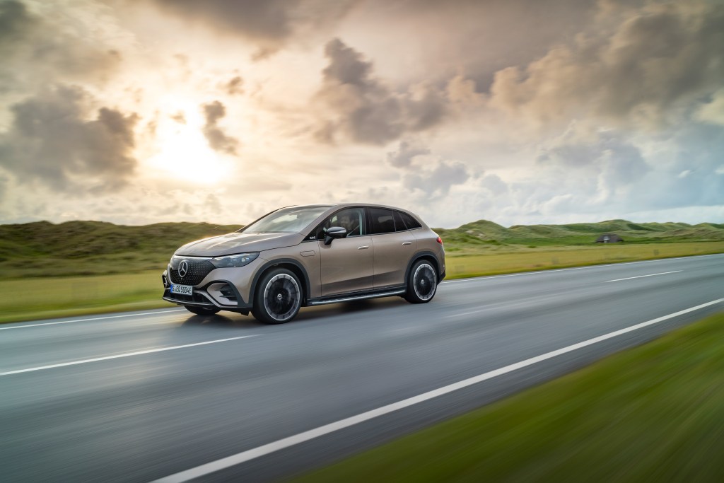 2023 Mercedes-Benz EQE SUV on highway