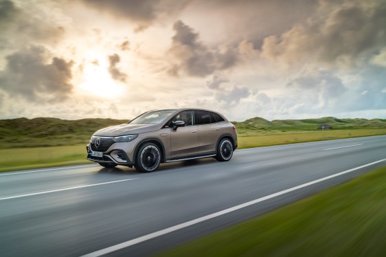 2023 Mercedes-Benz EQE SUV on highway
