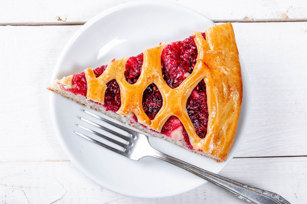 Raspberry pie slice