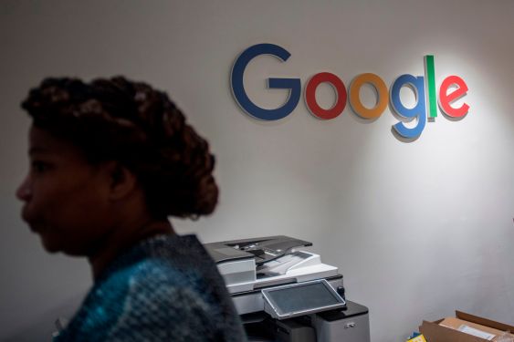 A worker of the Google Artificial Intelligence (AI) center