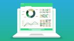 illustration of charts on laptop screen