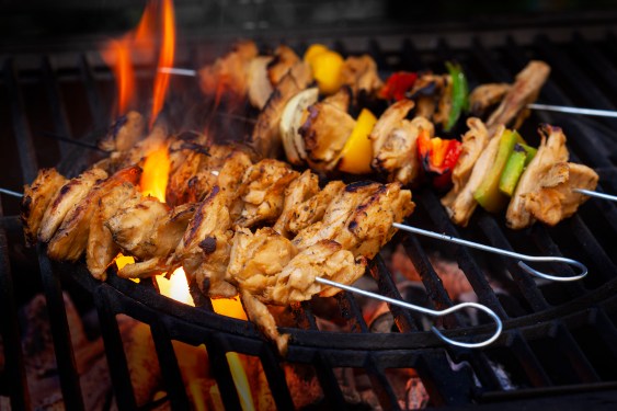 Plant-based protein Heura - faux Chicken BBQ skewers