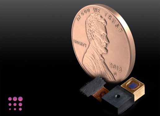 A Metalenz camera with a penny for scale.