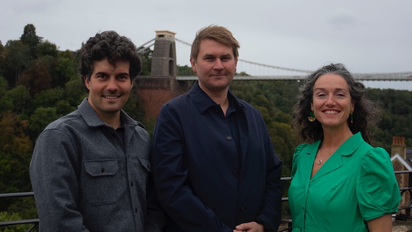 Spherics Team LEFT TO RIGHT Mike Chatziapostolou (Co-Founder), George Sandilands (CEO and Co-Founder), Marina Traversari (COO).)