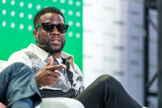 Kevin Hart on stage at TechCrunch Disrupt