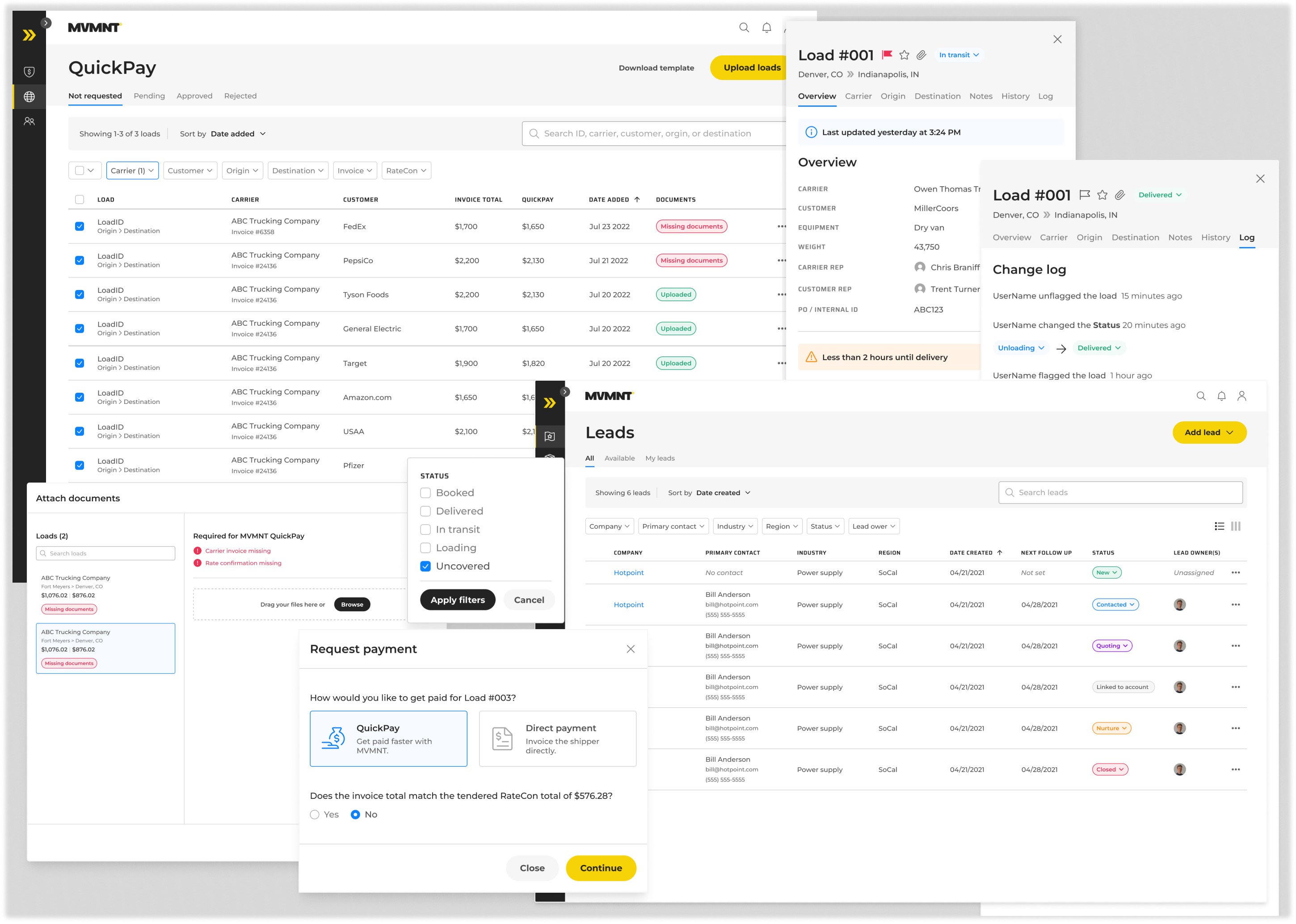 Mvmnt transportation management interface.