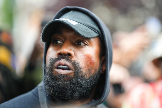 Ye at Paris fashion week
