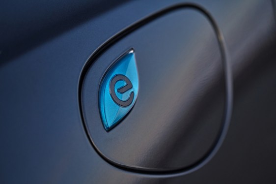 Charging port cover of a Chrysler Pacifica Hybrid