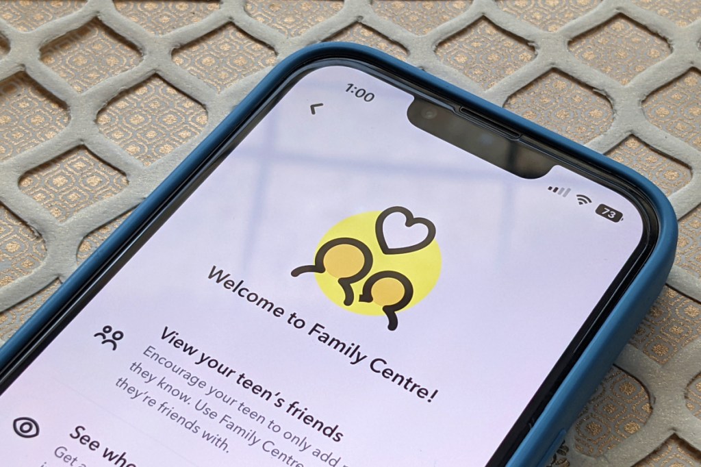 Snapchat on mobile phone