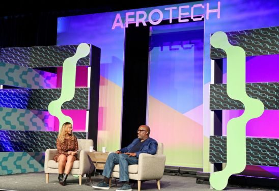 OAKLAND, CALIFORNIA - NOVEMBER 09: Kaiser Permanente CEO Bernard Tyson and Blavity Inc. CEO Morgan DeBaun attend AfroTech 2019 at Oakland Marriott City Center on November 09, 2019 in Oakland, California. (Photo by Robin L Marshall/Getty Images for AfroTech)