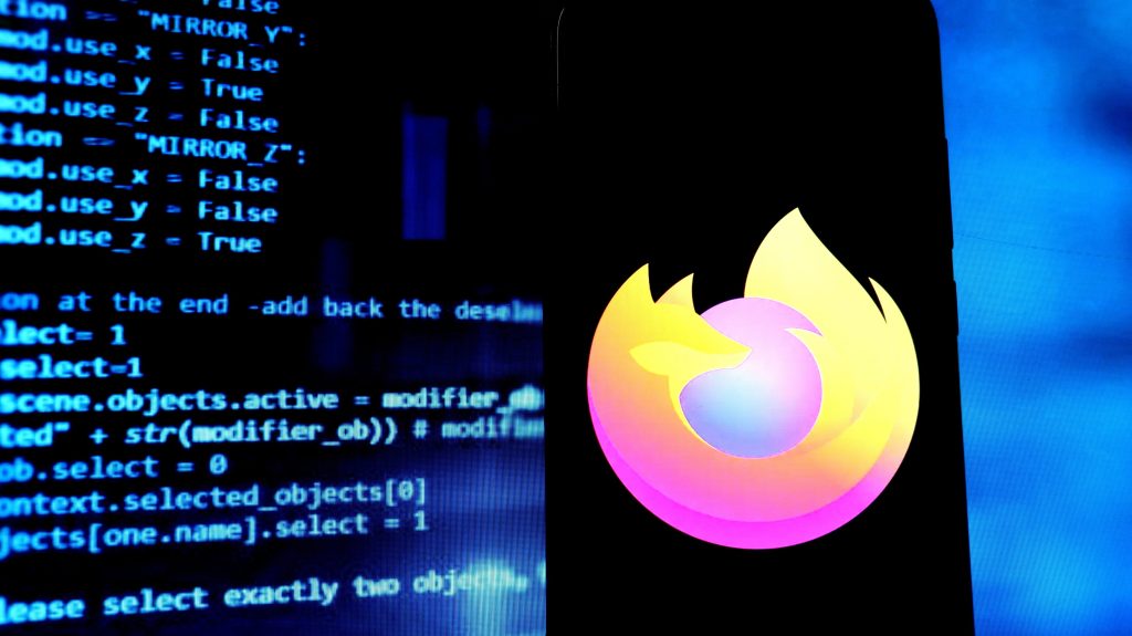 Firefox logo next to code snippet