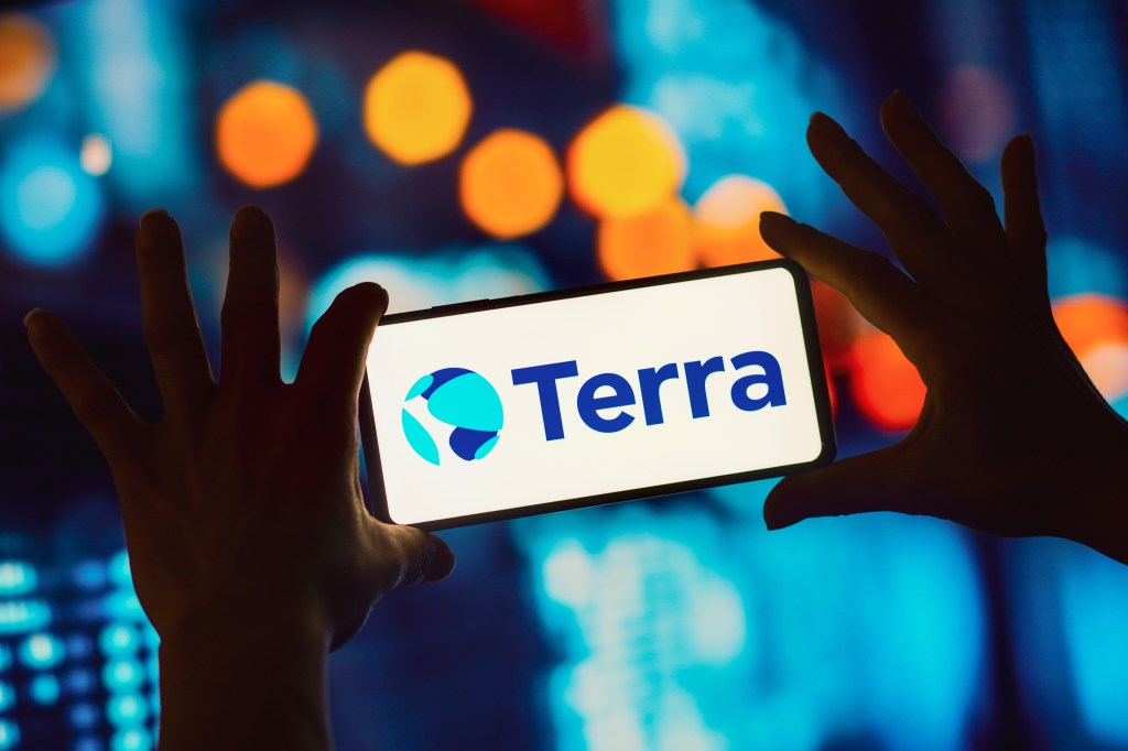 Terraform logo on a smartphone screen