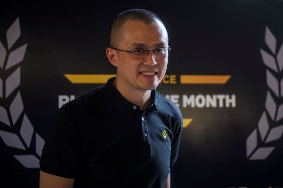 A portrait of Changpeng Zhao, also known as CZ, the CEO of Binance