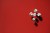Image of five dice against a red background
