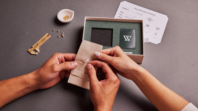 Wove custom jewelry engagement ring