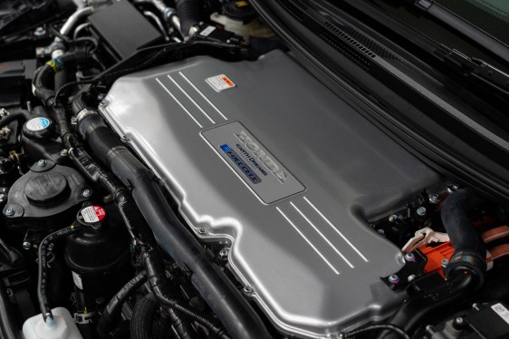Honda engine under the hood