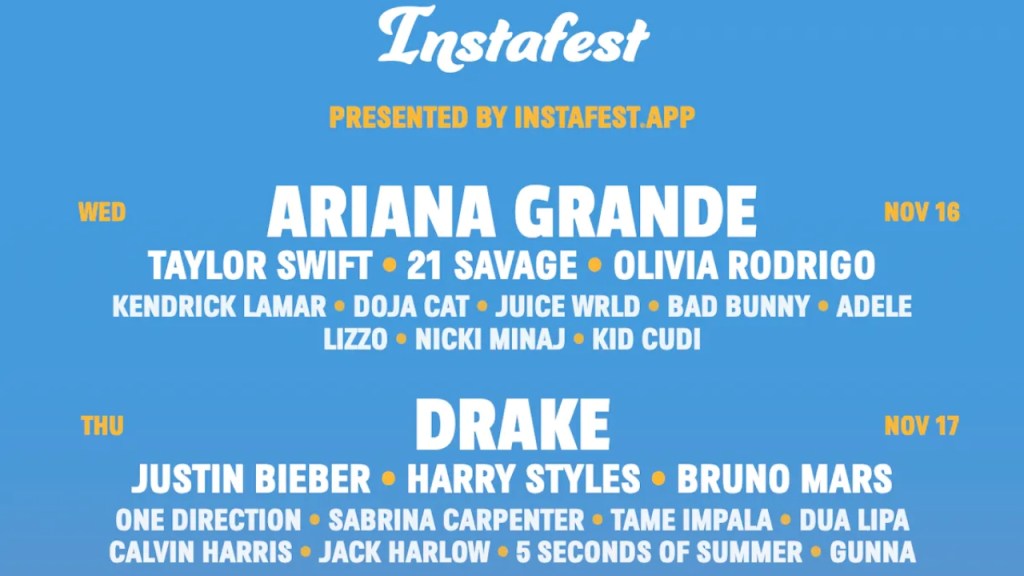 Instafest playlist poster