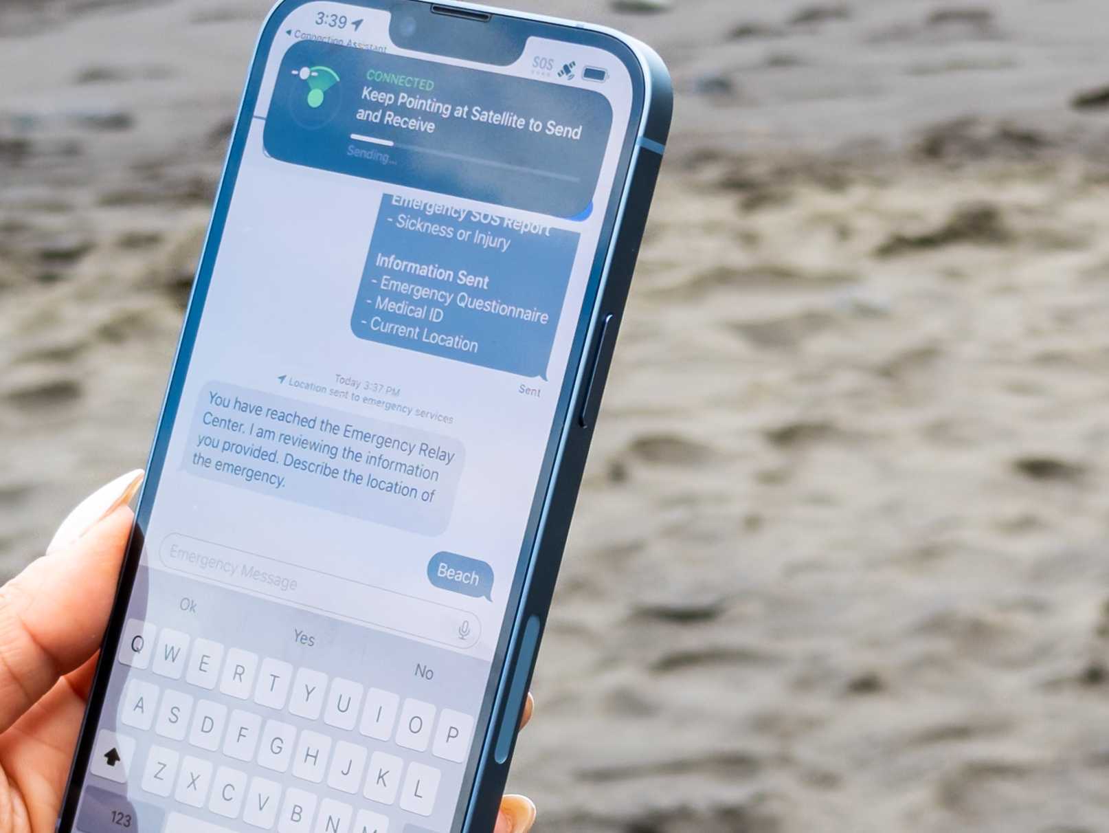 iPhone Emergency SOS via satellite