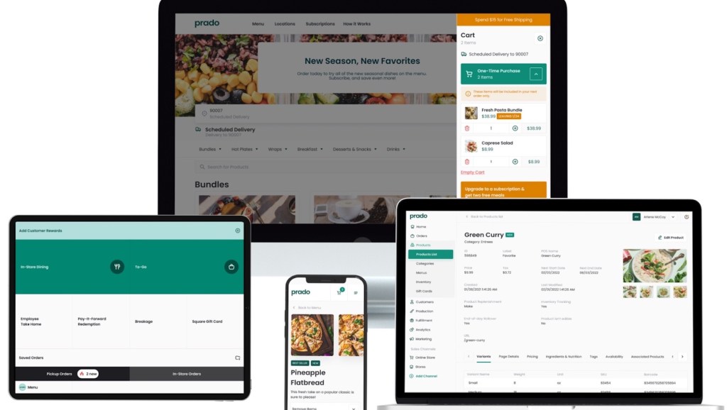 Prado software food delivery meal delivery