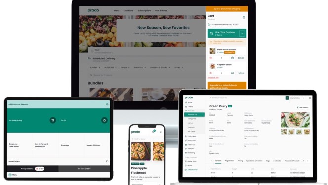 Prado software food delivery meal delivery