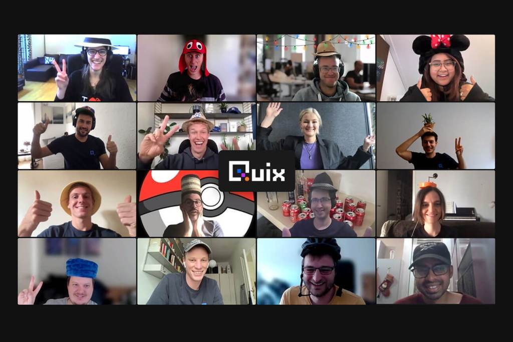 Quix team on virtual call