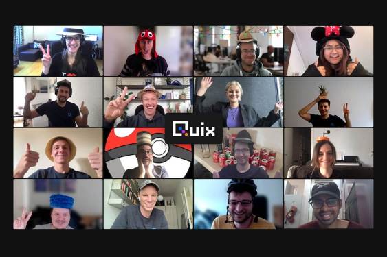 Quix team on virtual call