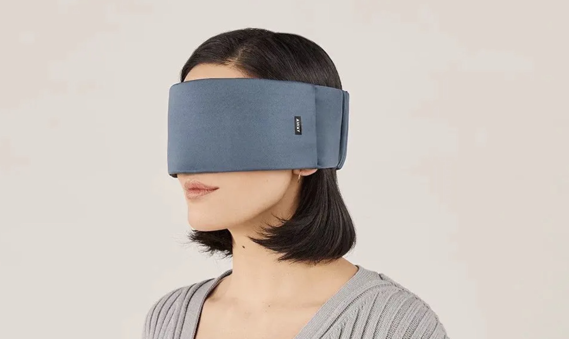 Away sleep mask on model