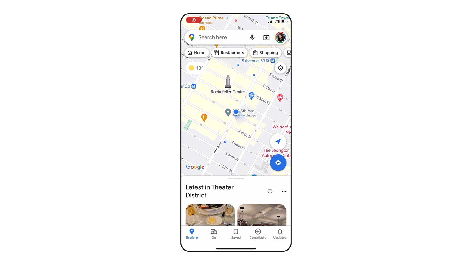 Google's search with live view feature