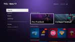 Roku Sports Home Screen Menu