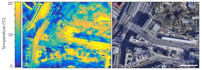 Thermal Infrared Imagery combined with visual camera imagery, taken over Berlin Zoo_using prototype TIR camera onboard light aircraft (c) constellr