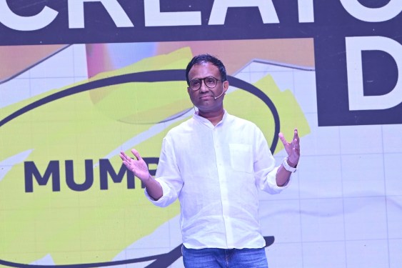 Ajit Mohan talks onstage